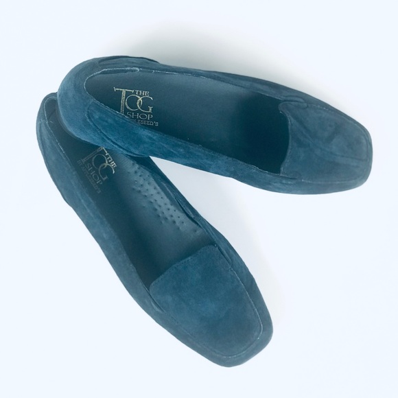 Blue Suede Slip On Loafers Size 8 The TOG Shop - Picture 4 of 7